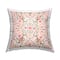 Stupell Industries Delicate Pink Floral Line Pattern Shapes Throw Pillow, 18" x 18"